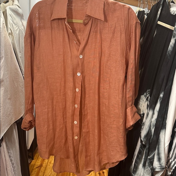 Vitamin A Linen Top/Cover up - Picture 1 of 5
